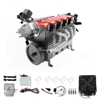 TOYAN L4 Engine Model Start Kit Metal Inline Four-cylinder Gasoline Engine 14CC Water-cooled Engine Model Kit Toy Gift FS L400G