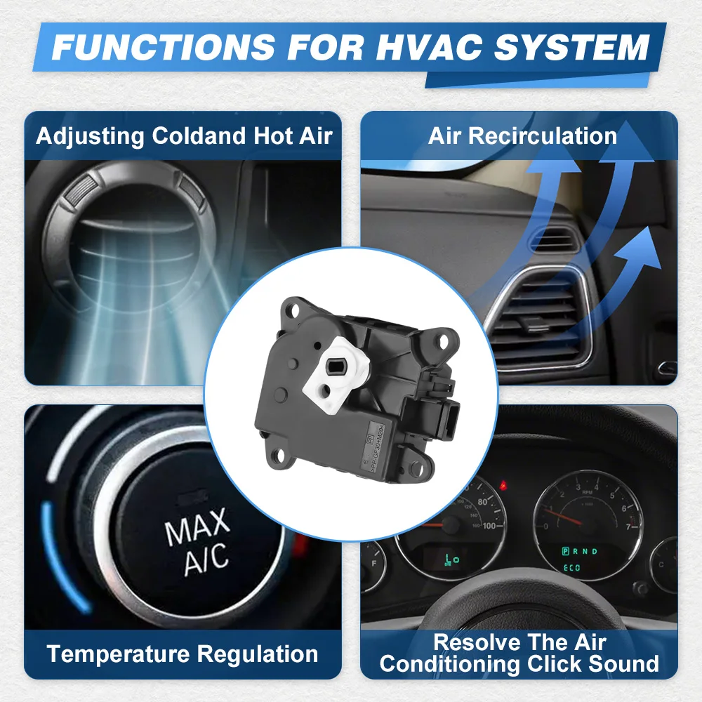 

Fit For Infiniti Q50 2014-2022 LHD Black HVAC Heater Blend Door Actuator Plastic and Metal 27732-4GF0A, 27732-4GF0B