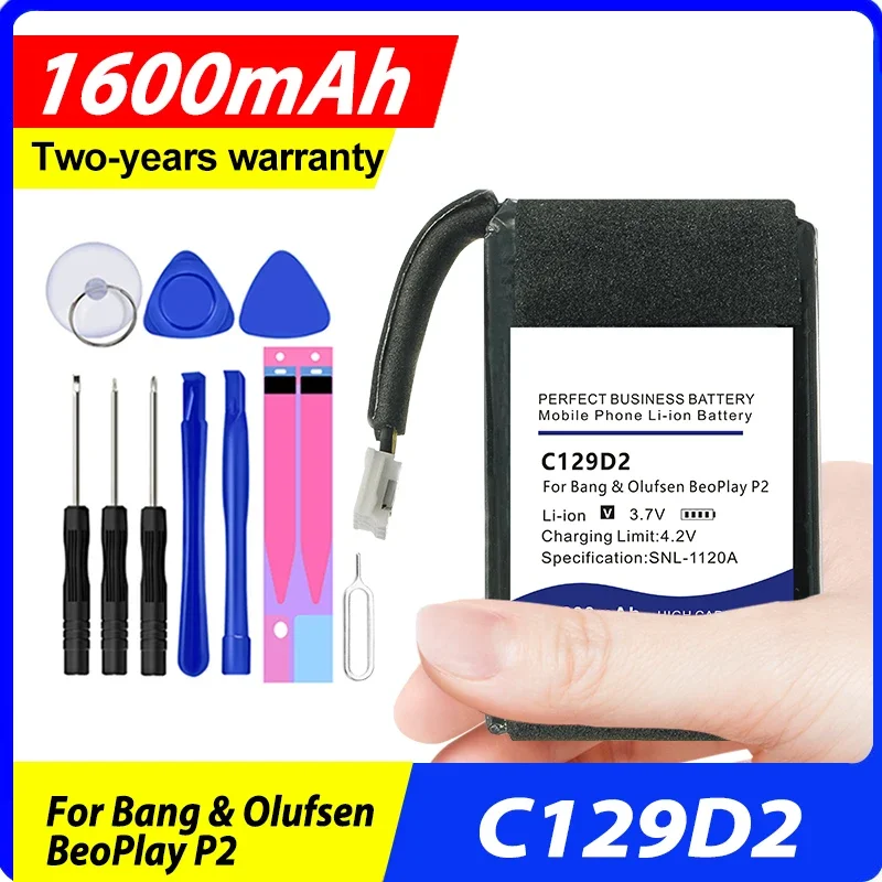 

DaDaXiong New 1600mAh C129D2 Battery For Bang & Olufsen BeoPlay P2 Speaker Batteries + Free Tools