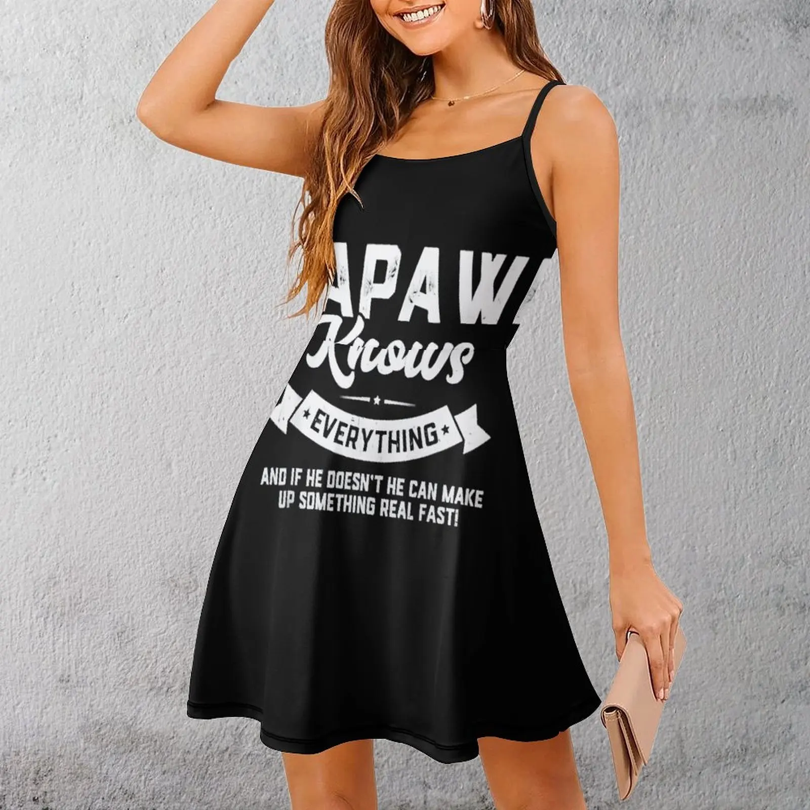 

Экзотическое женское платье Платье Papaw Knows Everything Женское платье на бретельках Лидер продаж Отпускные юмористические графики