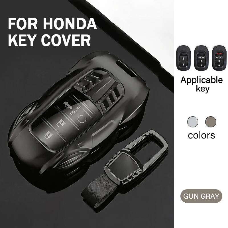 For Honda Accord Civic HR-V CR-V Pilot Sport SI EX EX-L,Metal Car Key Protective Case funda llave llavero