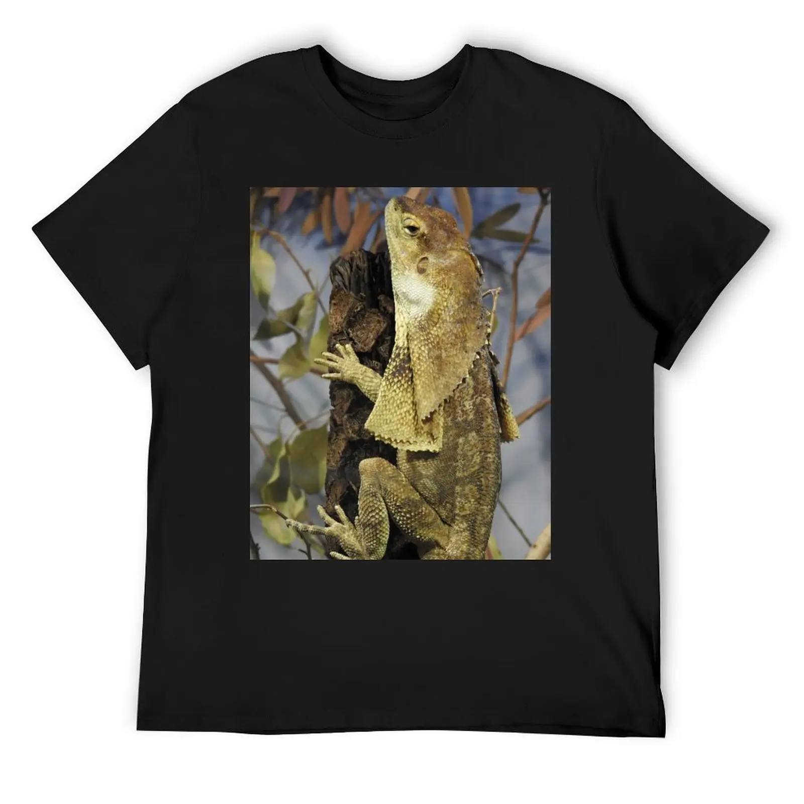 Frilled-neck Lizard T-Shirt anime tshirt graphic tee shirt plain Short sleeve tee mens clothing