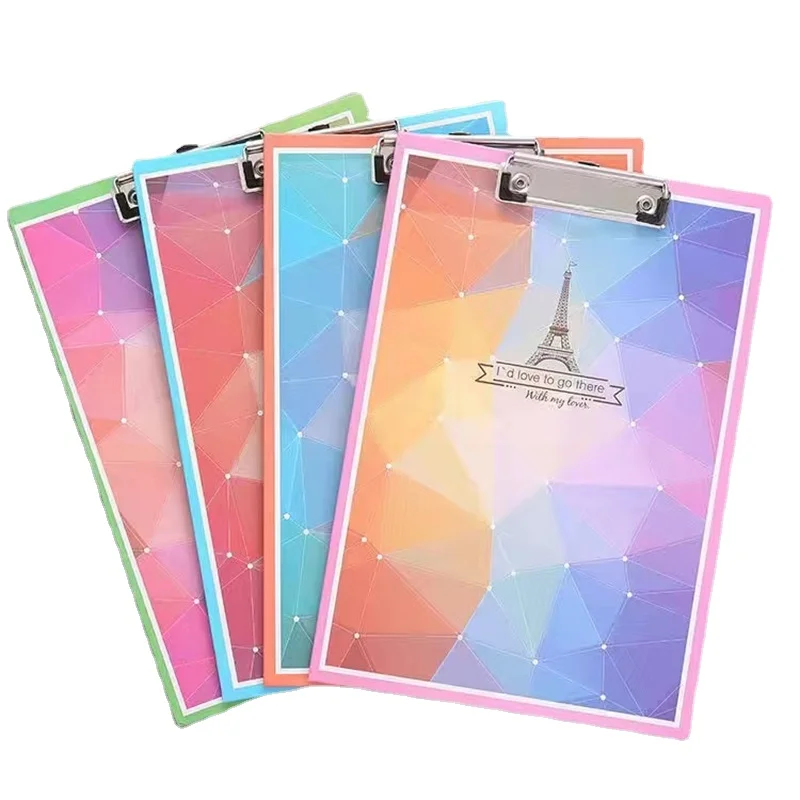 

4Pack School Folders Clipboard Stationery Clip Boards with Low Profile Metal Clip A4 Letter Size Wrting Board Nursing Clipboards