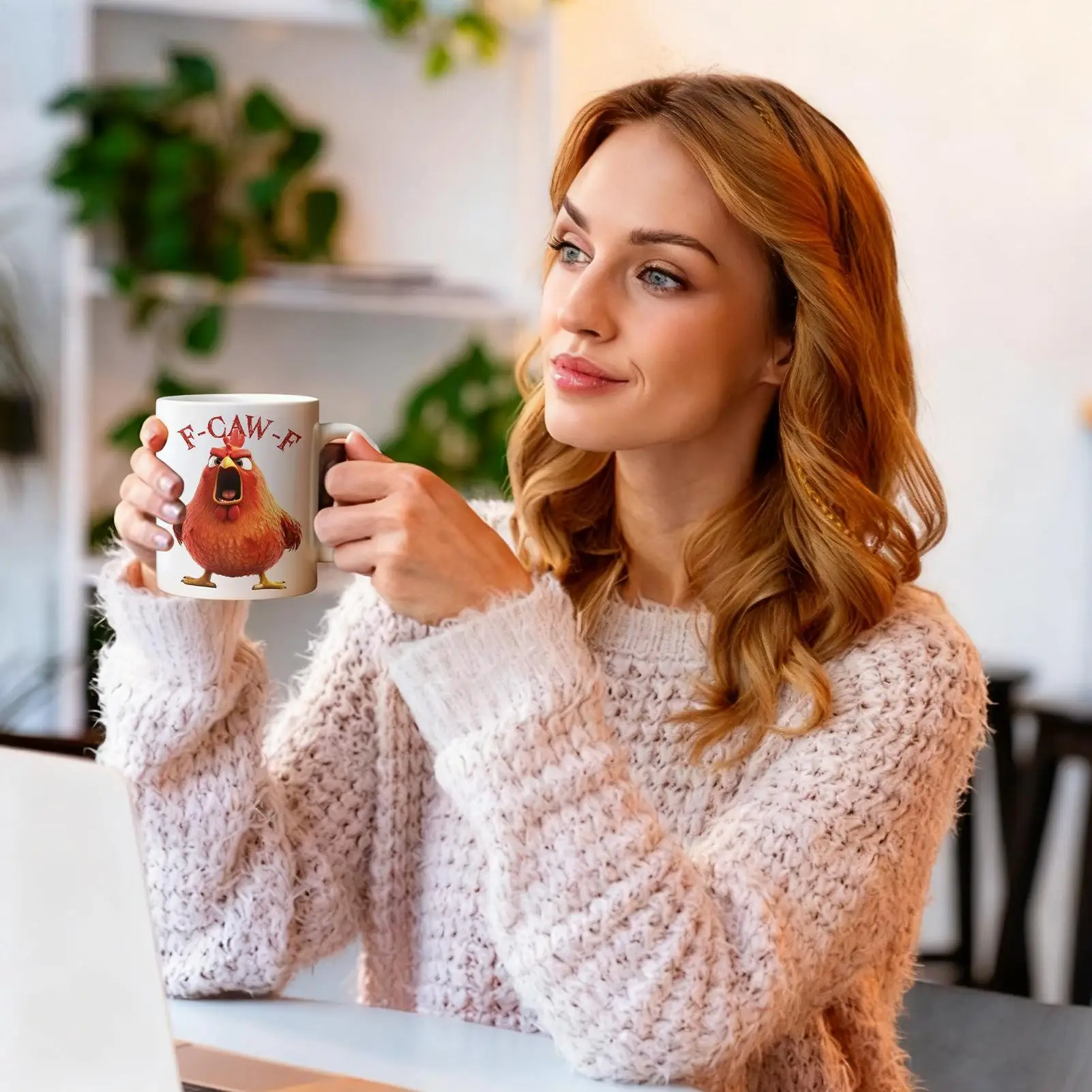 Chicken Coffee Mug 350ML Funny Animal Cartoon Cup Chicken Coffee Cup For Women Men Youth Child Friend Mom Lady Kitchen Holiday