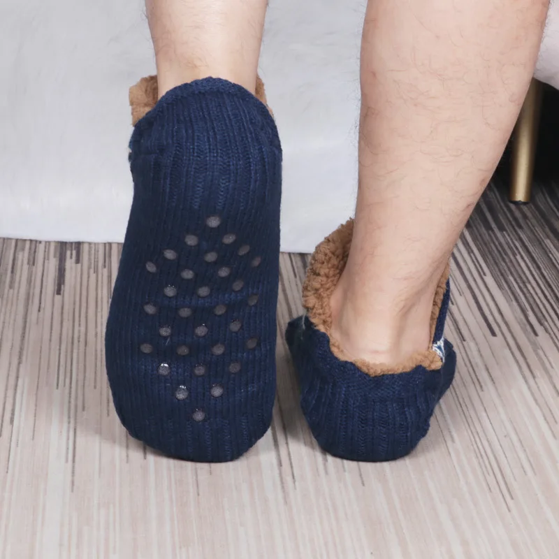 2024 New Winter Warm Floor Socks Home Fleece Slipper Women Men Snow Socks Sleep Carpet Socks Slippers Socks Non-slip Yoga Socks