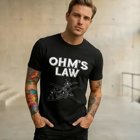 Men Women Electrical Engineer Major Ohms Law  T Shirts  100% Cotton Clothing Hipster Short Sleeve Round Neck Tee Shirt