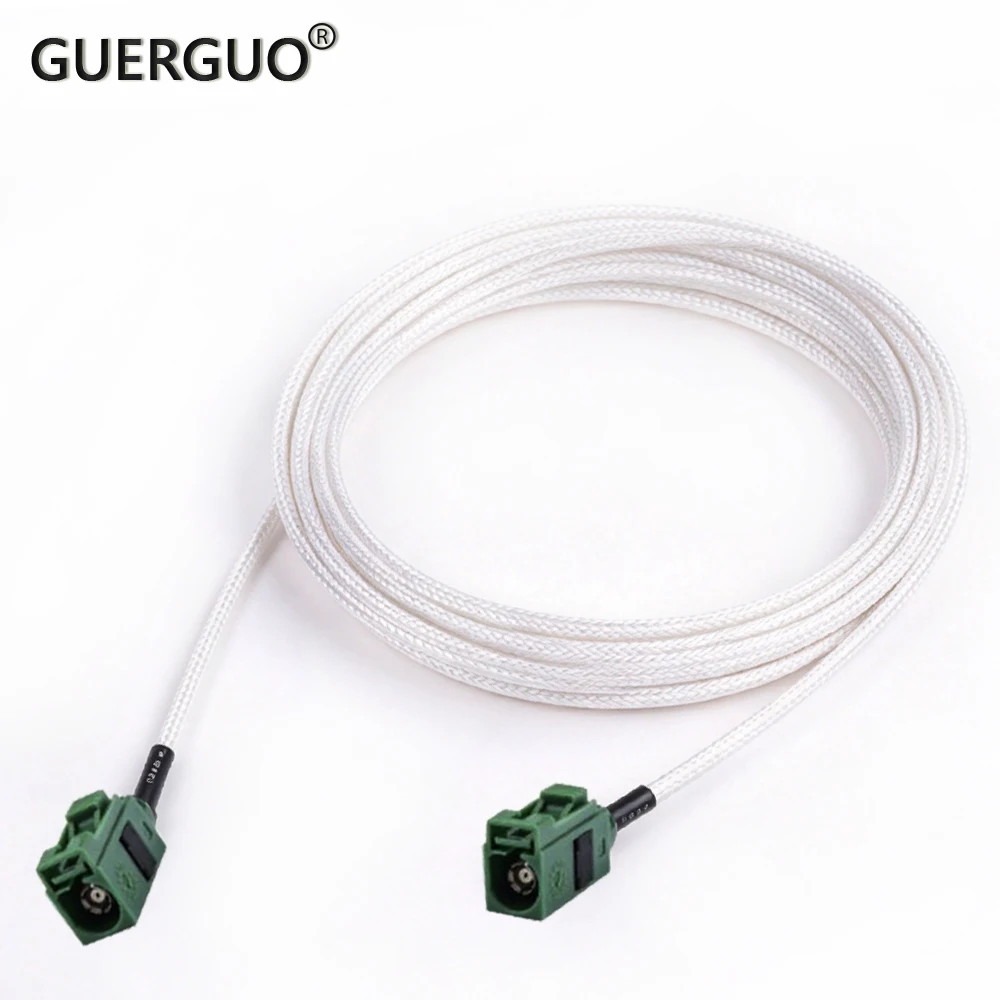 RF Coaxial RG316 Cable with FAKRA E Male/Female/Male Connector Green Antenna Extension for Car Remote Control Key