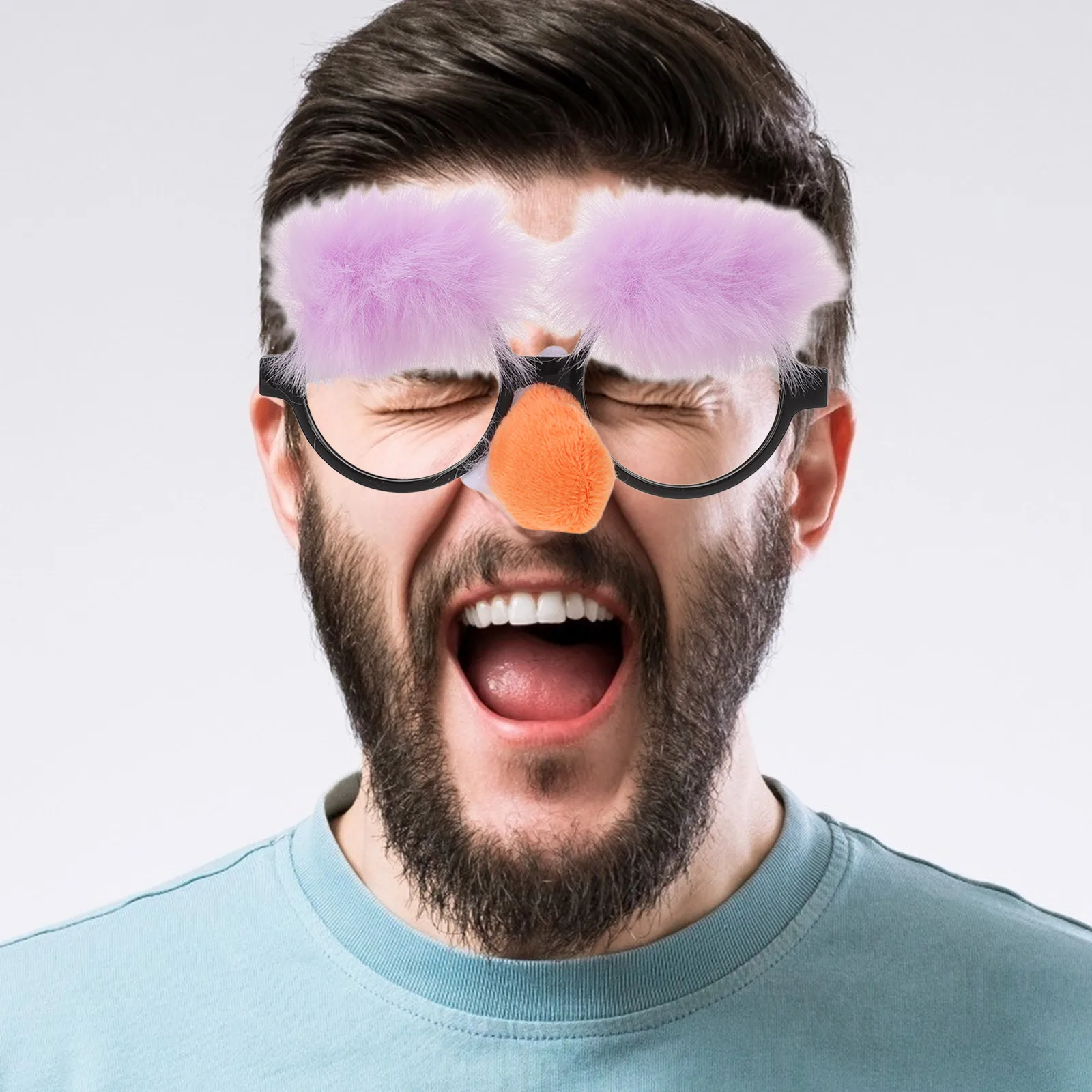 

4Pcs Oversized Clown Glasses Silly Party Funny Eyeglasses Costume Birthday Photo Booth Carnival Favors Fun Glasses for Party