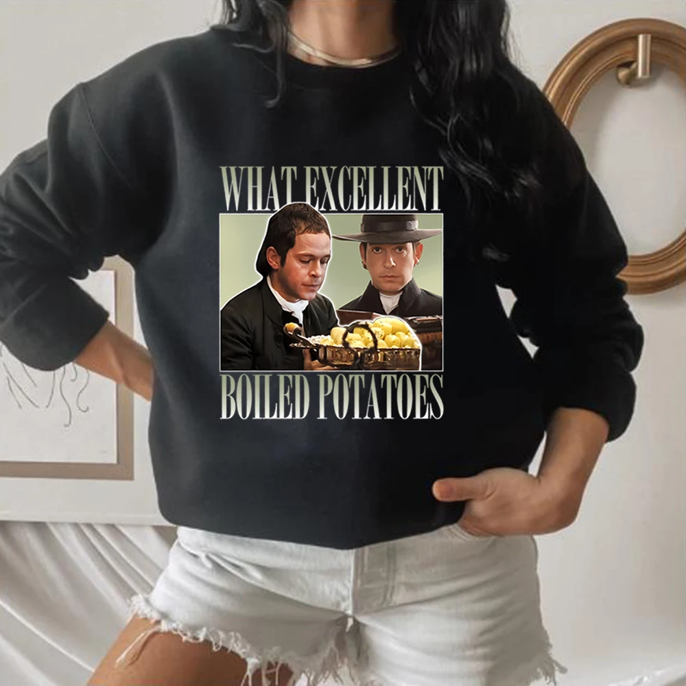 Zabawna bluza z gotowanymi ziemniakami Jane Austen Bluza z kapturem Duma i Przedszkodzenie Sweter Bookish Bluza unisex z długim rękawem