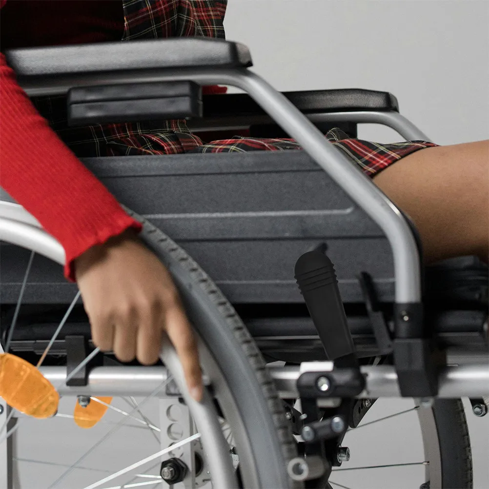 

4pcs Wheelchair Brake Handle Cover Plastic Wheel Lock Grip Sleeve Flat Wheel Lock Grip Protector For Mobility Devices Flat Hole