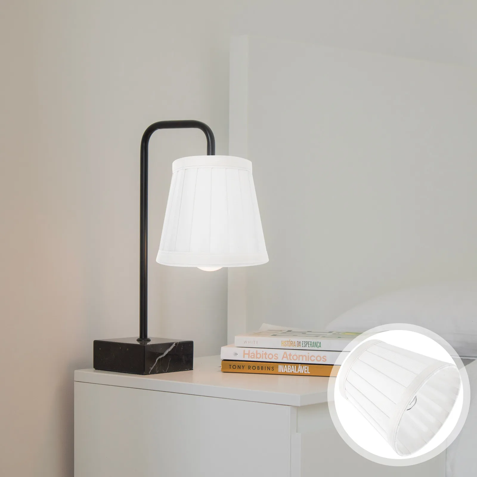 Barrel Lampshade Cloth Ceiling Lamp Shade European Style Clamping Design Dustproof Lamp Cover for Living Room Wall and Bedside