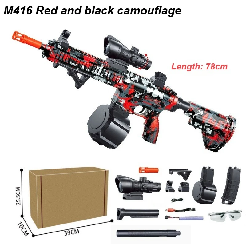 M416/M4A1 Wasserbomben-Spielzeugpistolen-Set, elektrischer Outdoor-Werfer, präzises Schießen, Sport-Spielzeugpistole, Kindergeburtstagsgeschenke, keine Kugeln