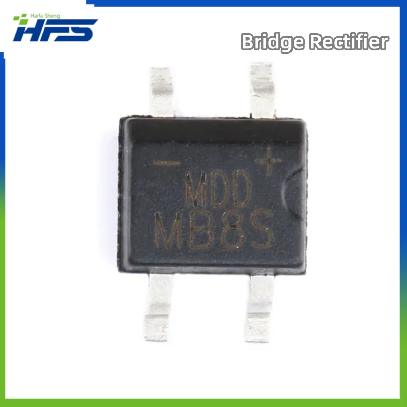 

50PCS SMD MB8S 0.5/0.8A 800V Bridge Rectifier Single-phase Glass Passivation Rectifier