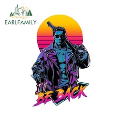 EARLFAMILY 13cm x 8.5cm for I Will be back Terminator Car Stickers Waterproof Simple Decals Funny Creative VAN Vinyl Car Styling