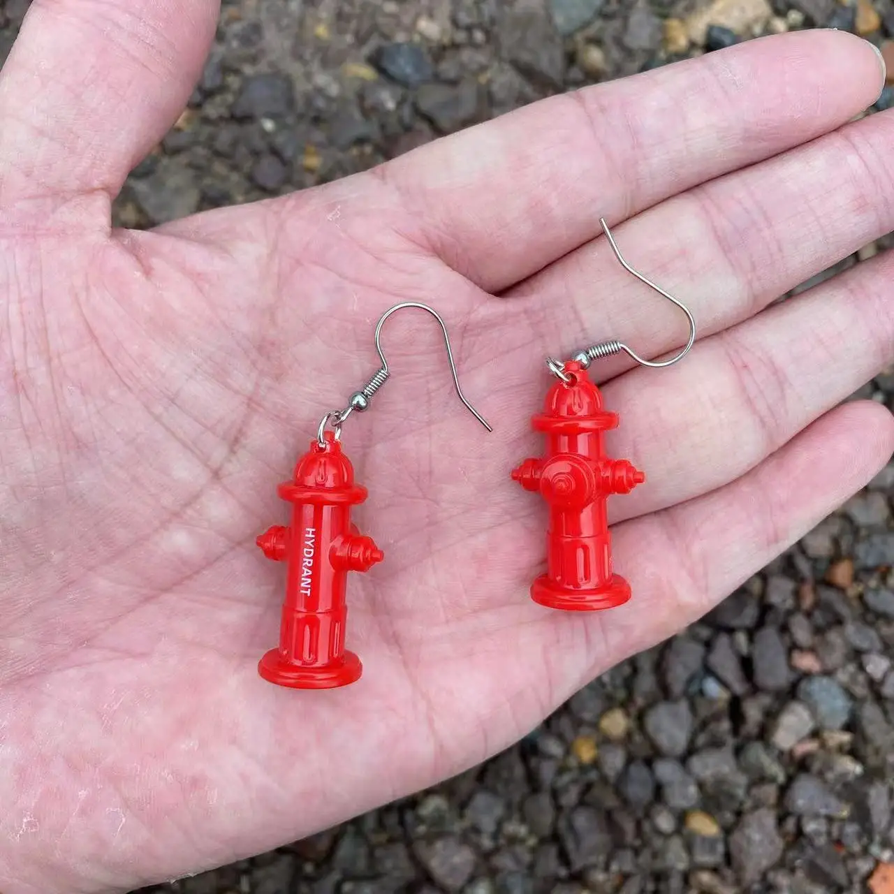 

1 pair of funny and cute fire hydrant earrings for angry people