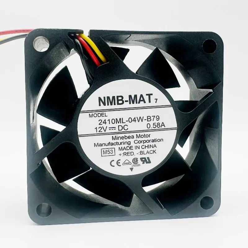 

Новый вентилятор для NMB 2410ML-04W-B79 2410ML-04W-B70 12 В 0,58 А 6025 Охлаждающий вентилятор 60x60x25 мм