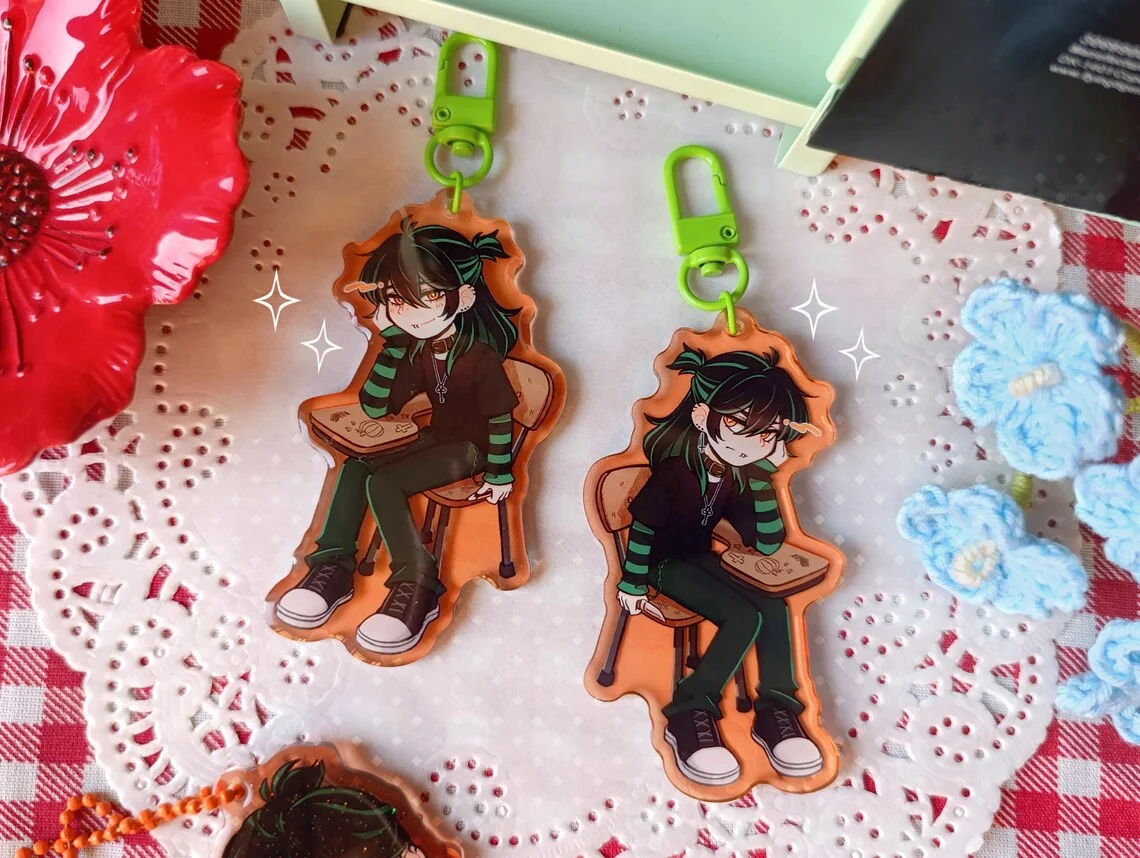 Sol Acrylic Standee & Keychain Charm the Kid at the Back VN Solivan Brugmansia TKaTB Visual Novel Fan Art Collectible Item