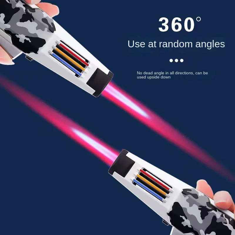

JOBON Straight Pen High-power Spray Gun Butane Gas Windproof Lighter Barbecue Igniter Tool Cigarette Lighter Metal Welding
