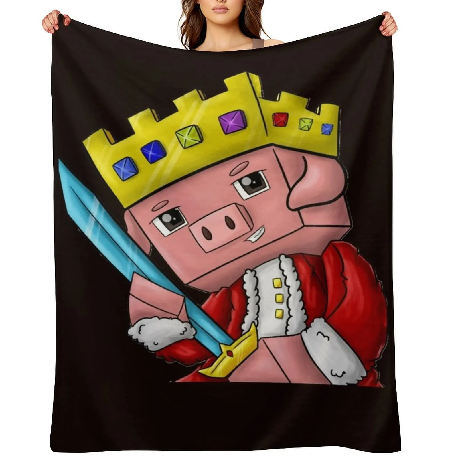 

Technoblade Merch Technoblade Logo Gifts For Fans Throw Blanket christmas decoration Large Shaggy Blankets For Bed Blankets