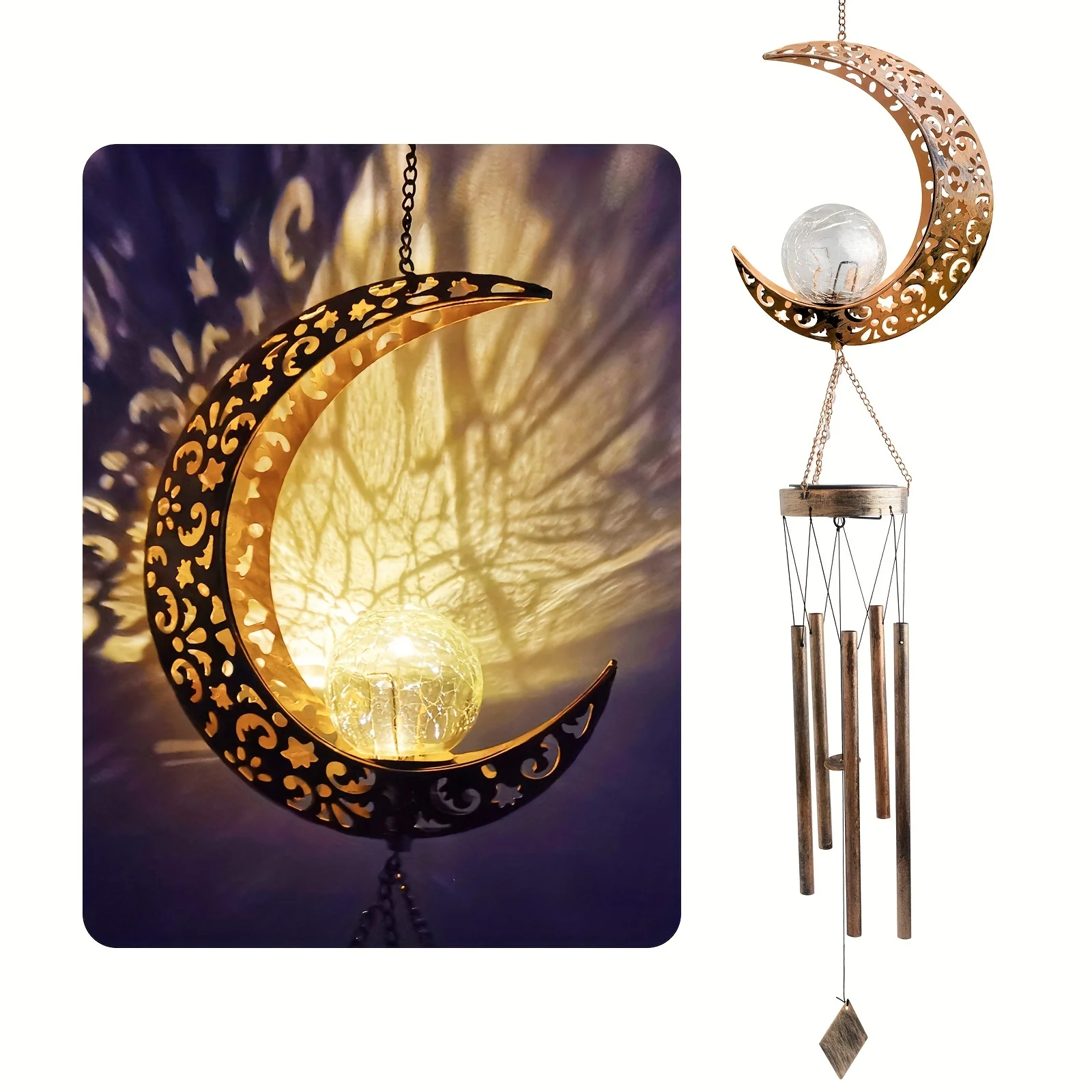 Enchanting  Solar Wind Chimes - Serene Outdoor Decor, Solar-Powered Melodies for Mom, Grandma & Women - Durable Garden Courtyard