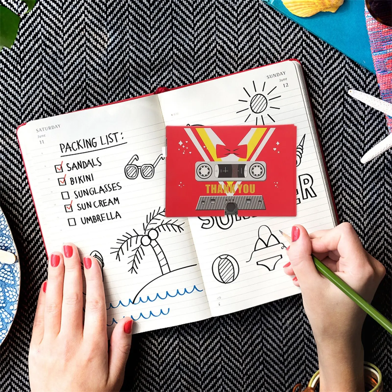 Kartu Rekaman Pita Musim Kelulusan Selamat Tulisan Tangan Kertas Pesan Ucapan Lulusan