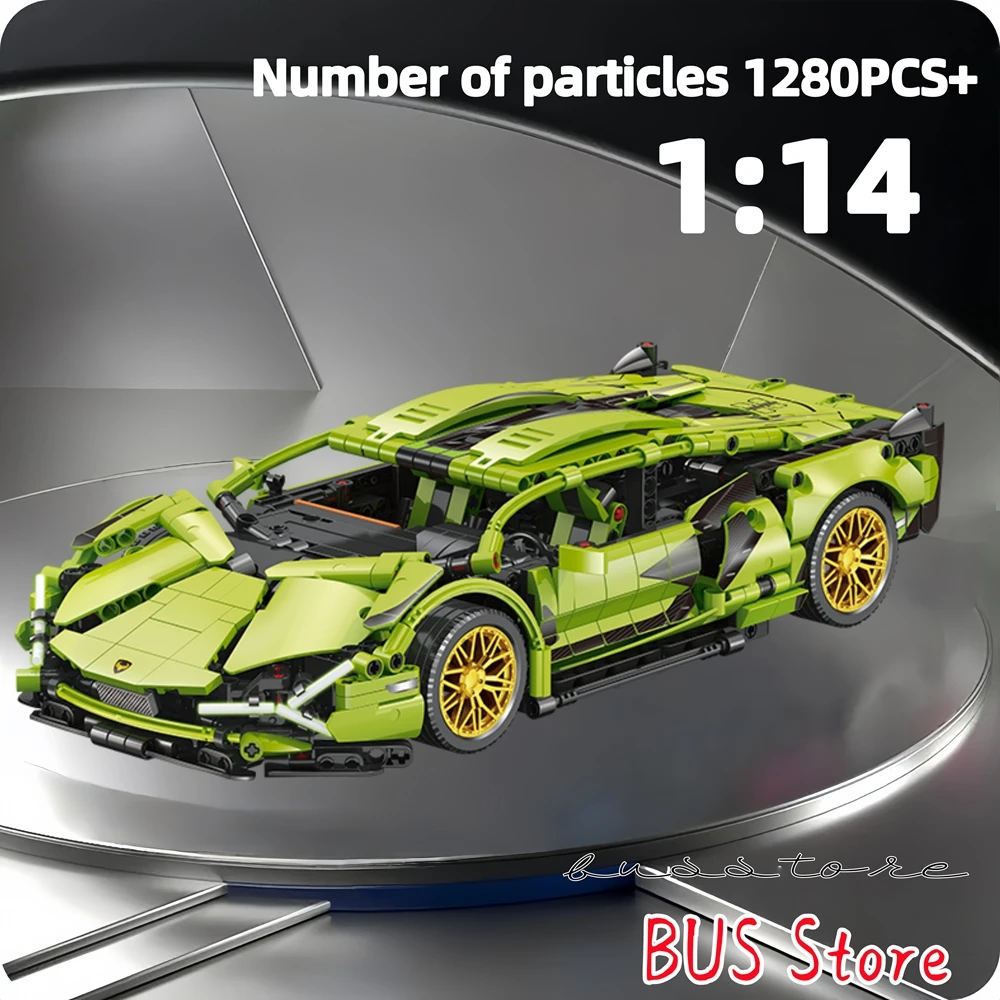 

Конструктор MOC 1280+ деталей: Техническая гоночная машина, модель скоростного автомобиля, кирпичики MOC, игрушки для мальчиков, развивающие игрушки, подарки