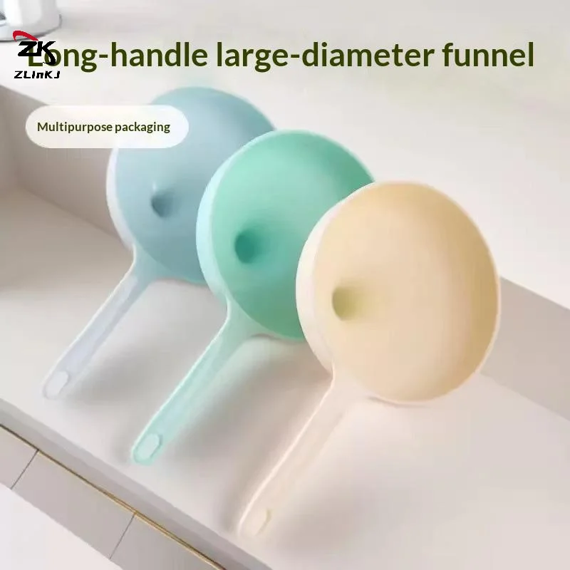 -Wheat Straw Large Caliber Kitchen Funnels Wiith Handle Food Grade Funnels For Kitchen Liquid Separation