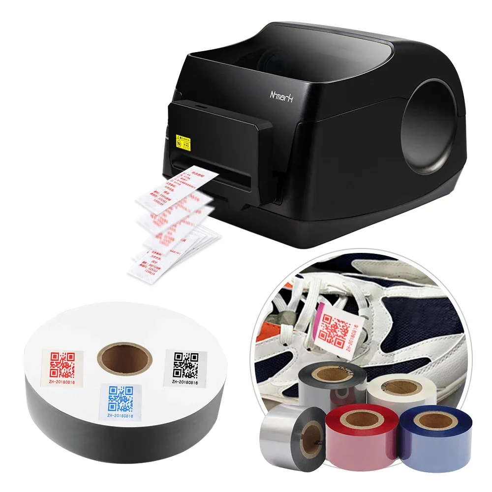 N-mark digital washable printer use washable foil and washable ribbon for garments or cloth labels with good quality