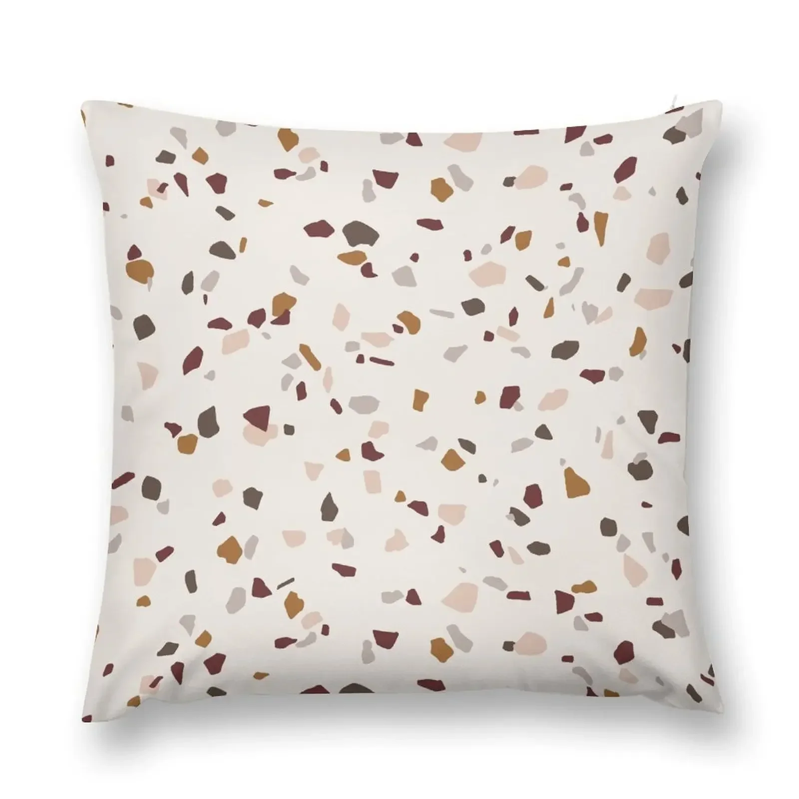

Earth tone terrazzo seamless pattern terrazzo accessories terrazzo decor Throw Pillow Cusions Cover pillow