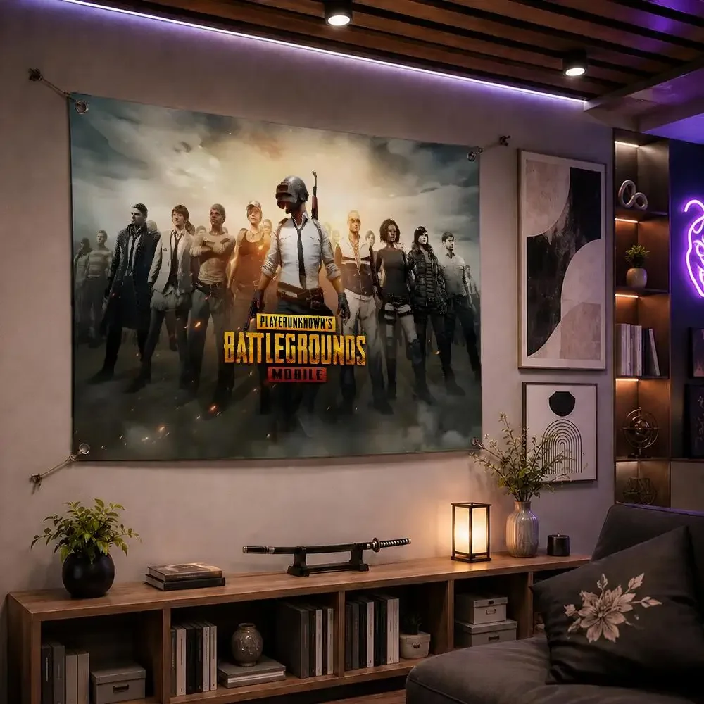 Trending Game PUBG：Battlegrounds Flags Indoor Outdoor Wall Banner Party Decor Large Hanging Wall Backdrop