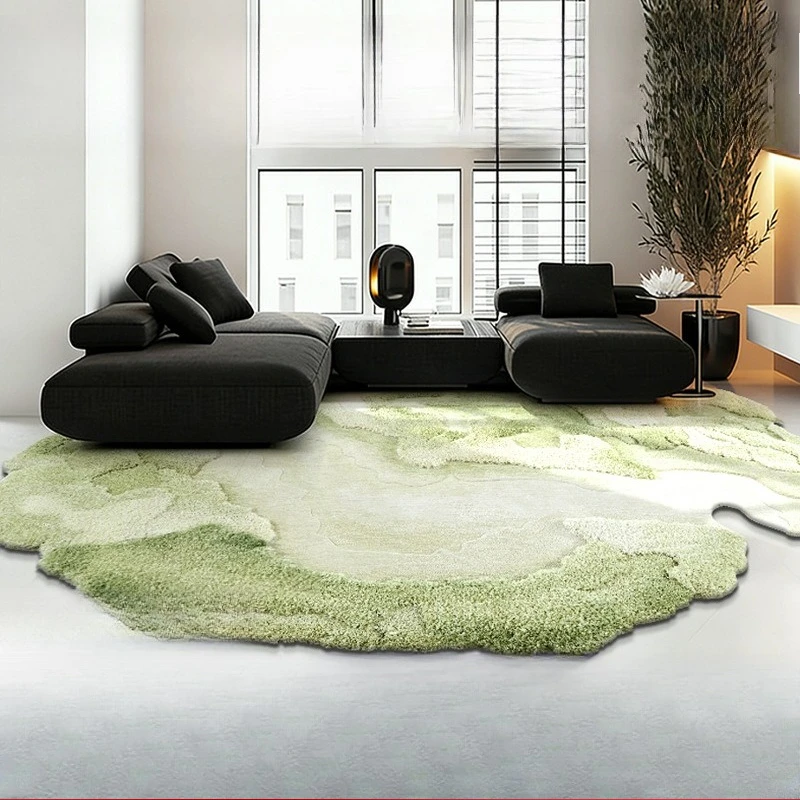 haute couture special-shaped coffee table blanket three-dimensional high and low tufted villa bedroom bedside blanket