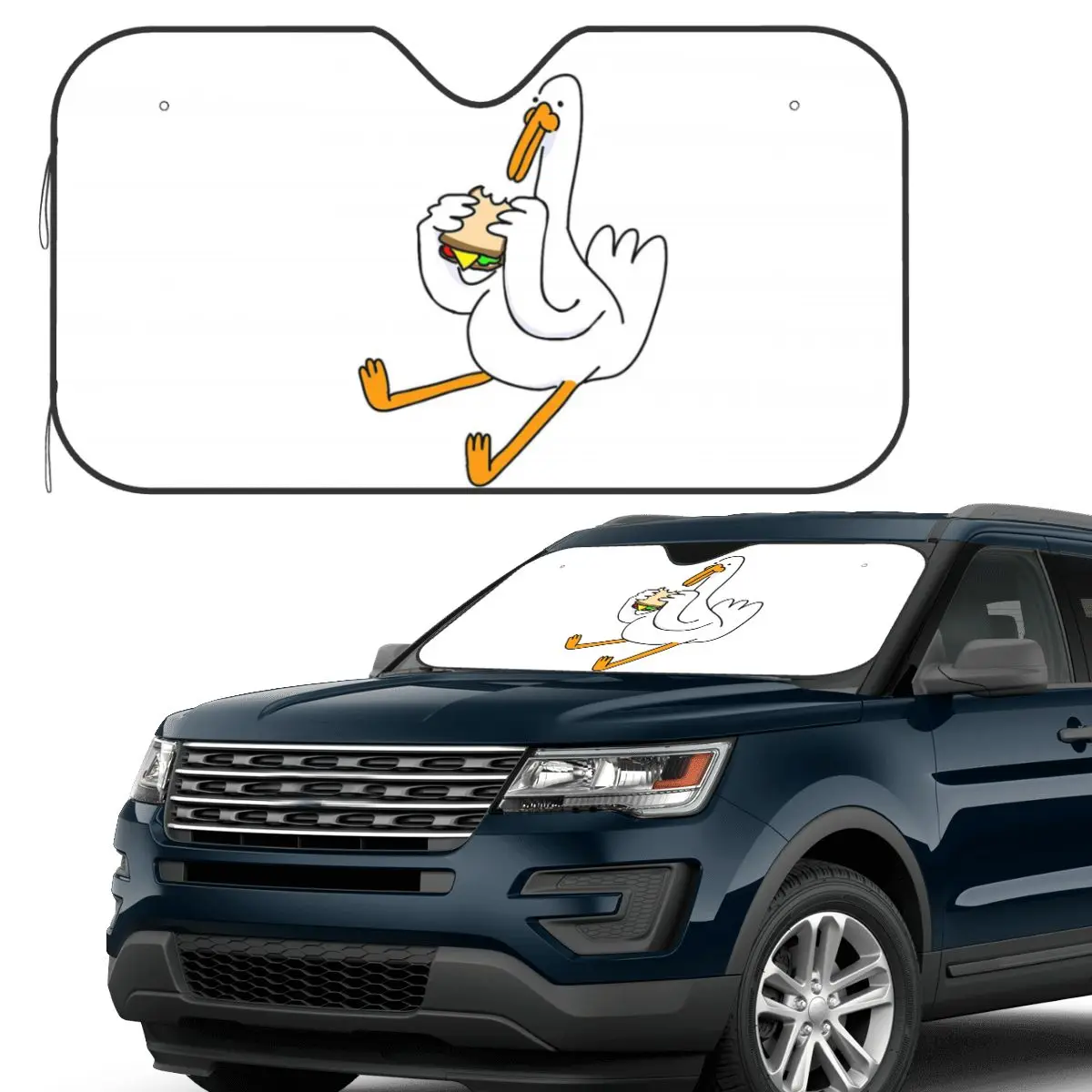 

Sandwich Goose Sunshade Windscreen Car Front Windshield Window Sun Visor Accessories Covers