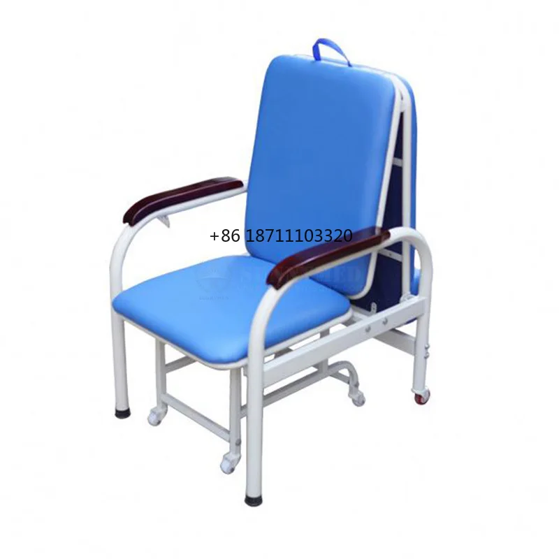 

SY-R132 cost-effective nursing foldable Accompany Chair Hospital furniture bed folded into chairs flexible health care chair