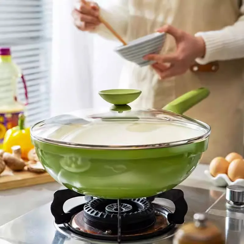

LH ceramic non-stick pan household, frying pan uncoated