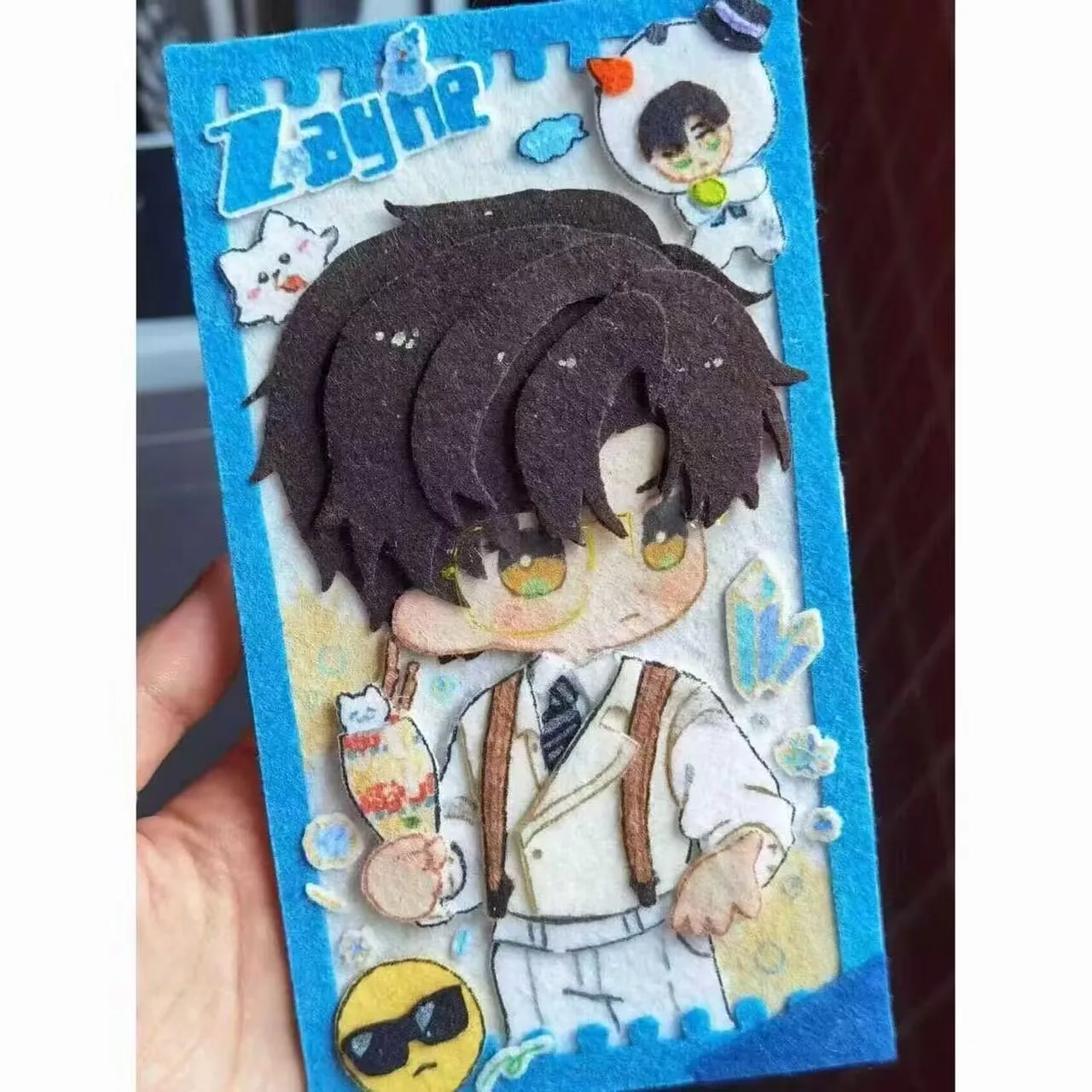 مروحة محيطية "Love and DeepSpace" تعمل Qi Yu وShen Xinghui وLi Shen وXia Yizhu "معلقات زخرفية مصنوعة يدويًا من القماش غير المنسوج