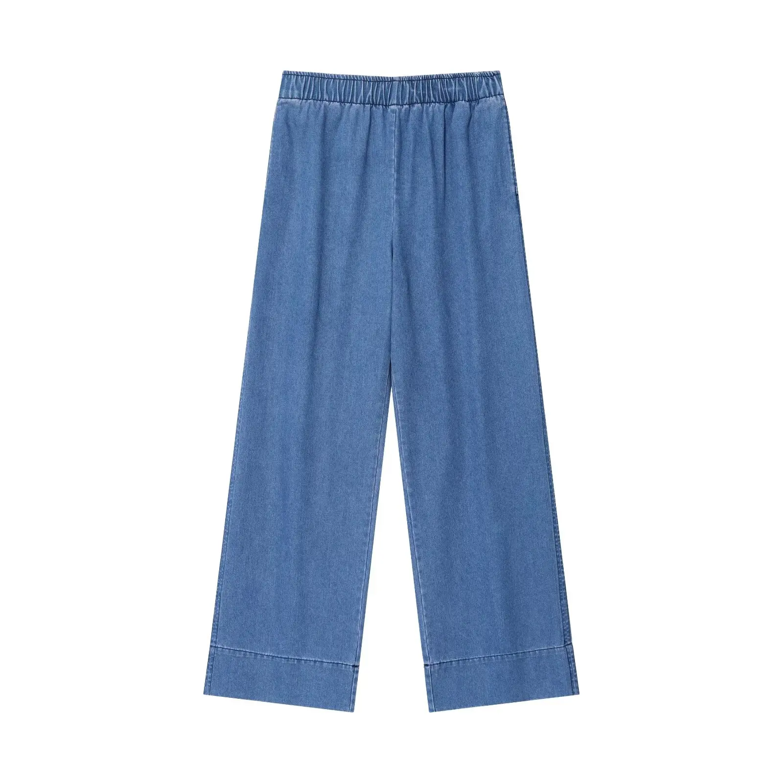 Maxdutti High Waist Denim Pants Mom Jeans Fashion Ladies Vintage Straight Trousers Loose Harem Pants Women