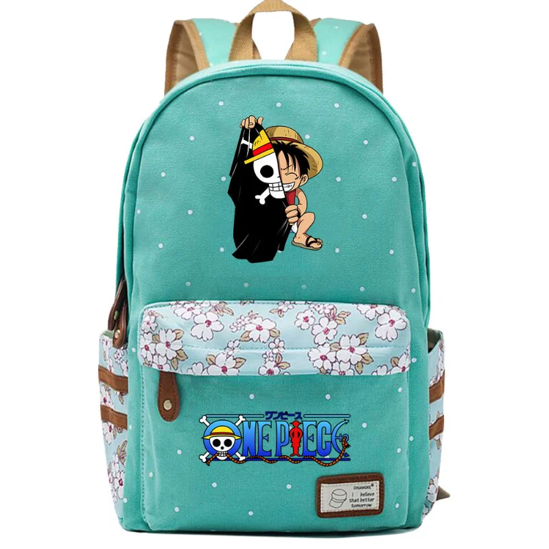 One Piece New Cartoon Student Schoolbag Large Capacity Casual and Lightweight Shoulder Pad Cute Waterproof Backpack