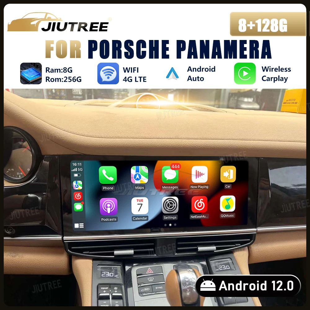 

For Porsche Panamera 2010 2011 - 2021 Android Auto Car Radio Coche Central Multimidia Video Player Carplay Wireless Head Unit