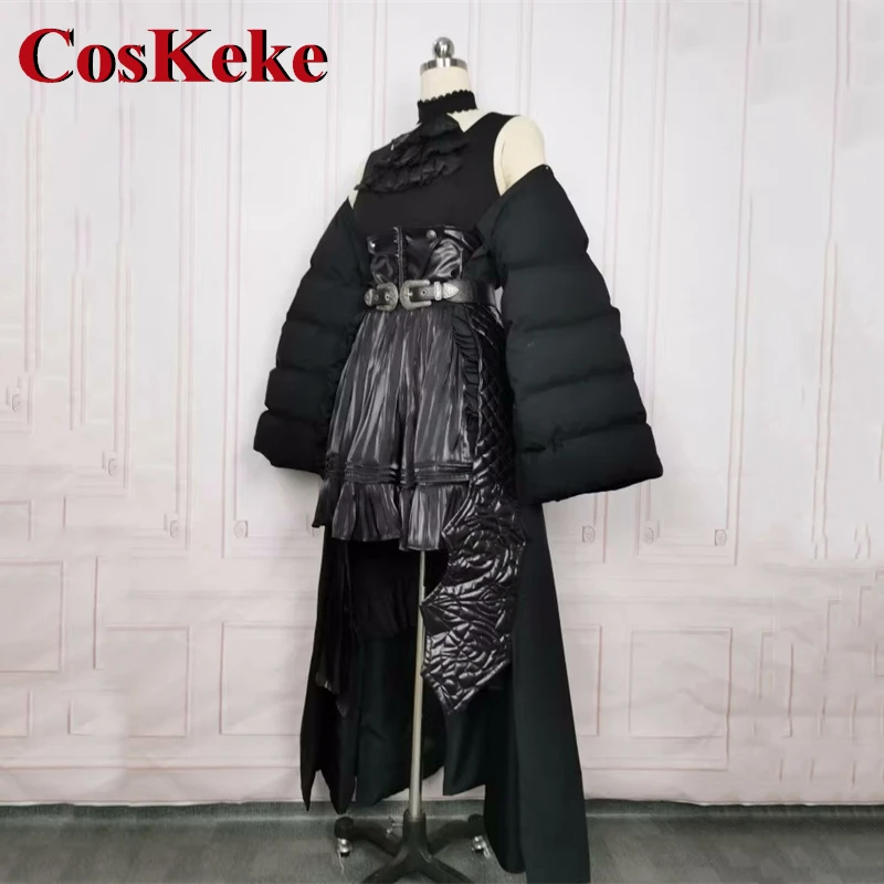 

CosKeKe Gaia Cosplay Costume Hot Game Final Fantasy XIV FF14 Dark Psychic Black Battle Uniform Activity Party Role Play Clothing