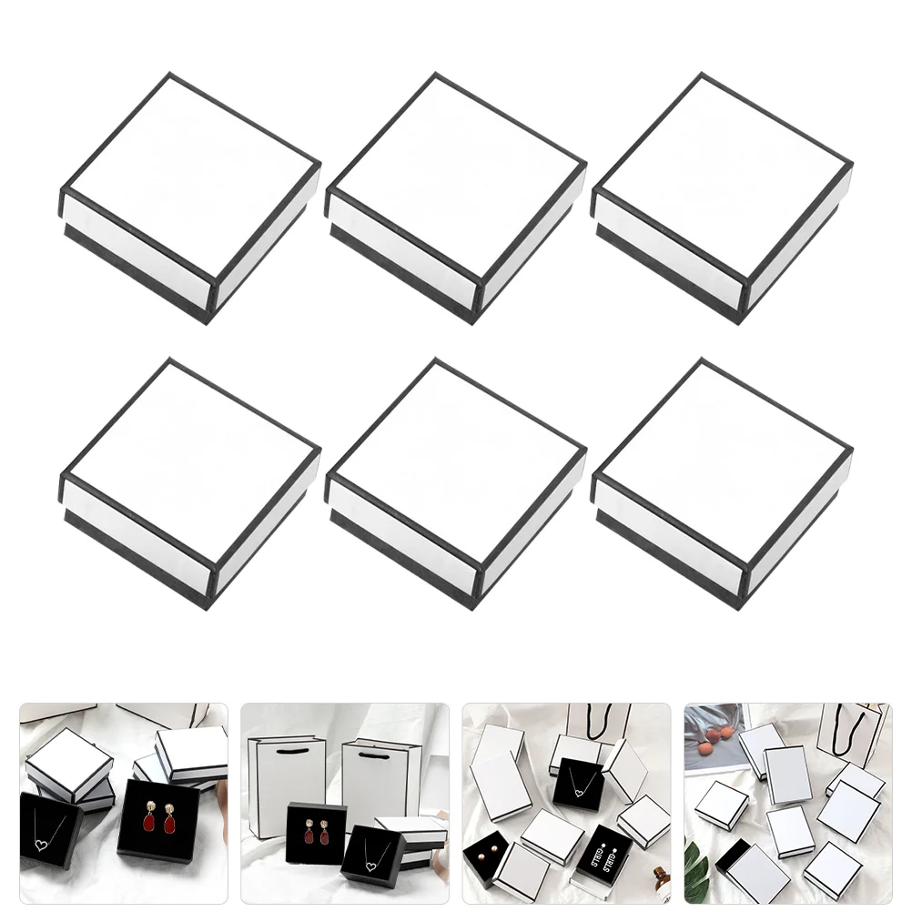 

6 Pcs Jewelry Box Gift Shirt Boxes for Presents Bracelet Small Gifts Ring Earring Cardboard