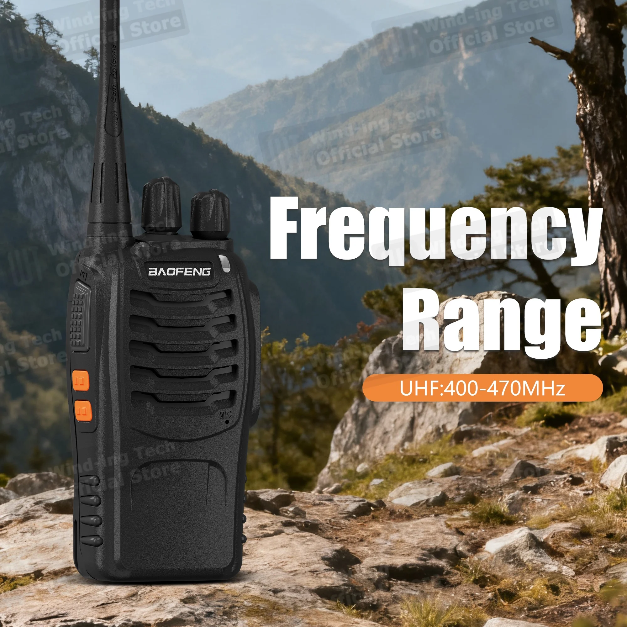 2/4PCS Baofeng E88 Walkie Talkie 16 Channels Flashligh 1500mAh VOX UHF 400-470MHz BF-E88 Ham Two Way Radio For Hiking Hunting