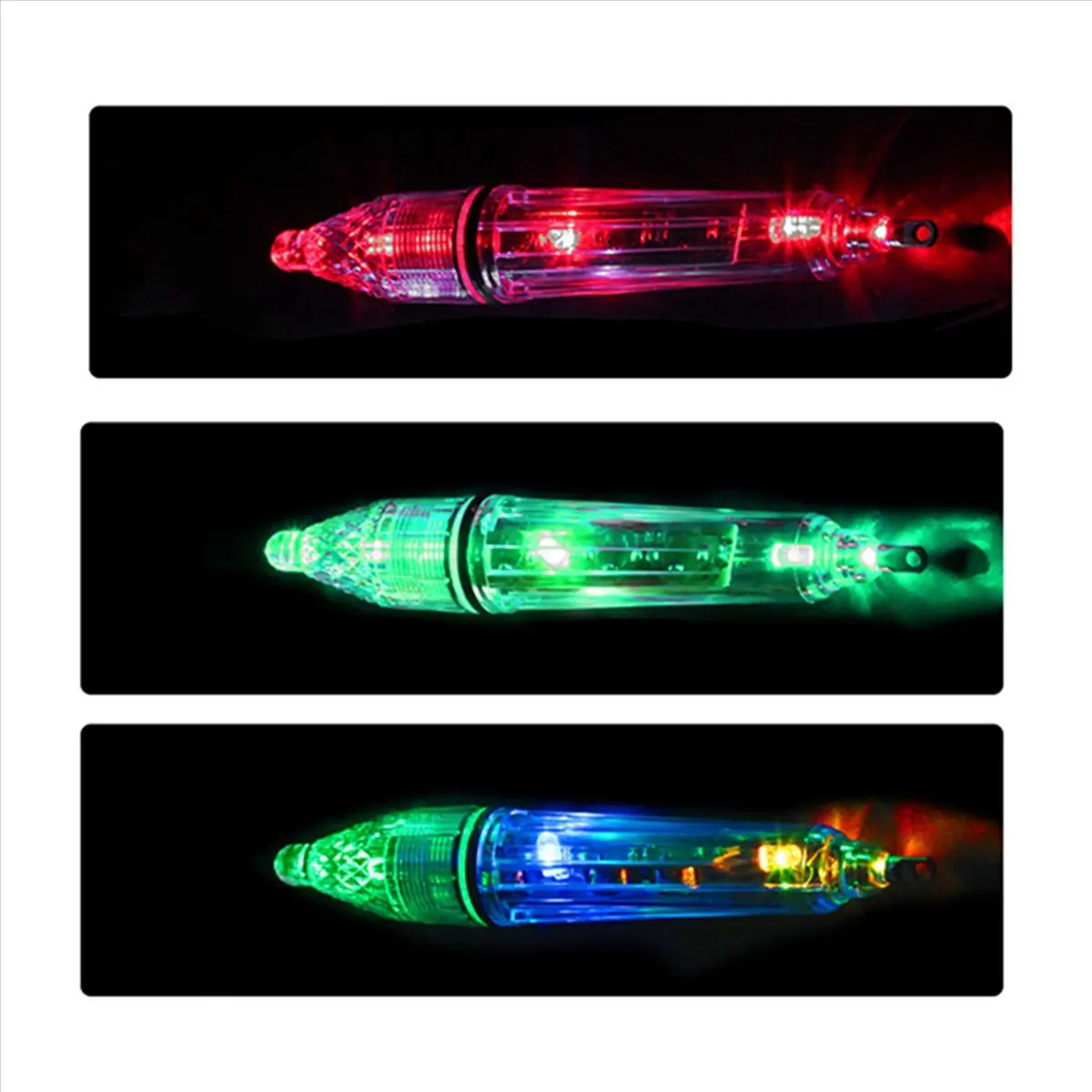 【AUTUMN】15Pcs Waterproof Fishing Lights LED Flashing Mini Deep Drop Underwater Lights Fish Lure Fish Light,Green