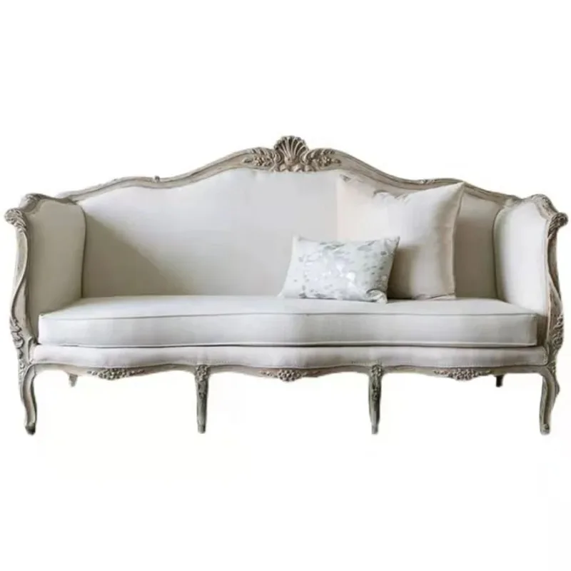 

/French Antique Lounge Living Room Furniture Wooden 2/3 Seater Wedding Sofa Couch