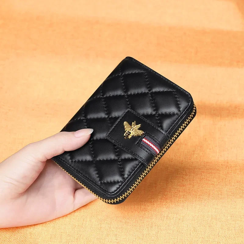 Women's purse 2024 new upscale small purse Women short leather coin purse Women's clutch mini money clip