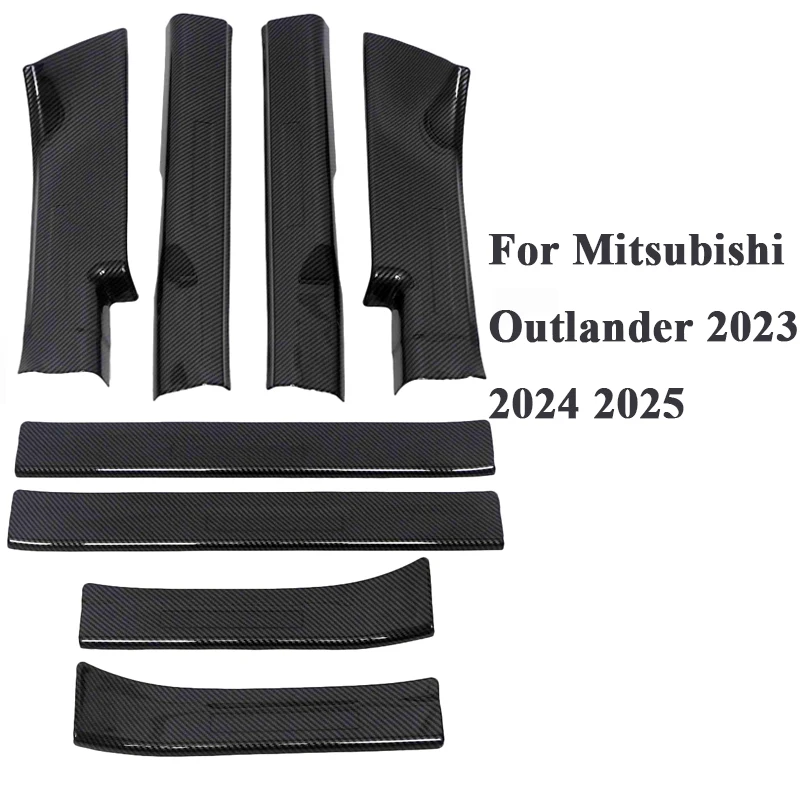 Accessories Door Sill Protector Pedal Car Scuff Plate Styling Sticker For Mitsubishi Outlander 2023 2024 2025