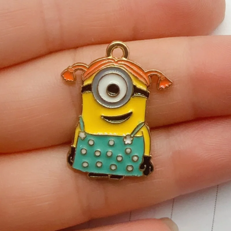 10pcs alloy drip oil cartoon pendant, DIY jewelry making earrings, keychain accessories view 5
