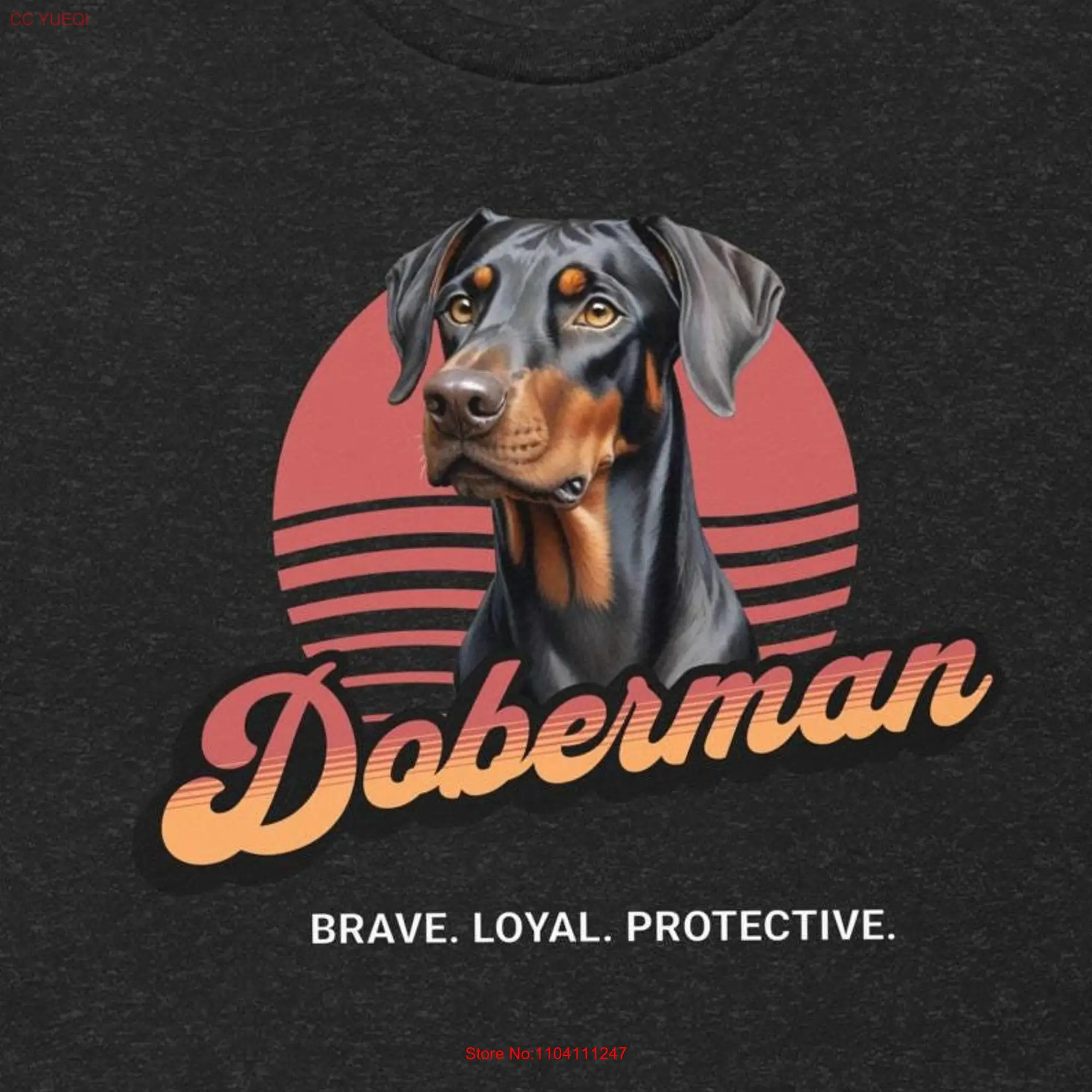 Doberman T Shirt Dobermann Funny dog for lover owner Pet long or short sleeves