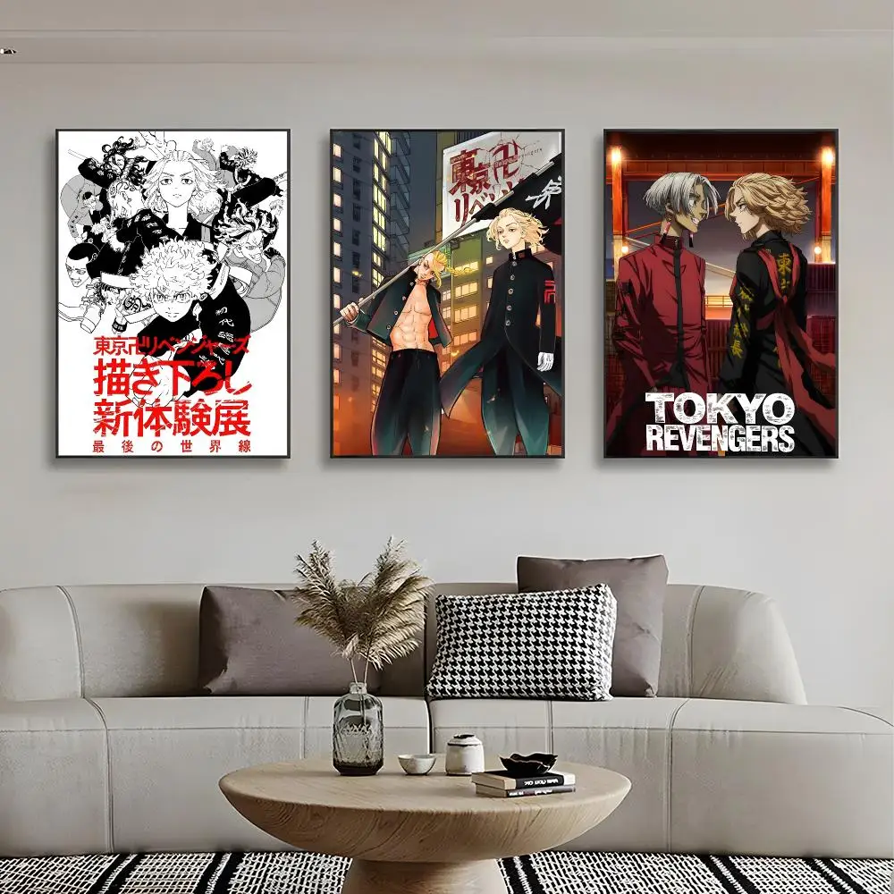 Action Anime T-tokyo Revengers Poster High-definition stickers ideal gifts for living rooms hallways