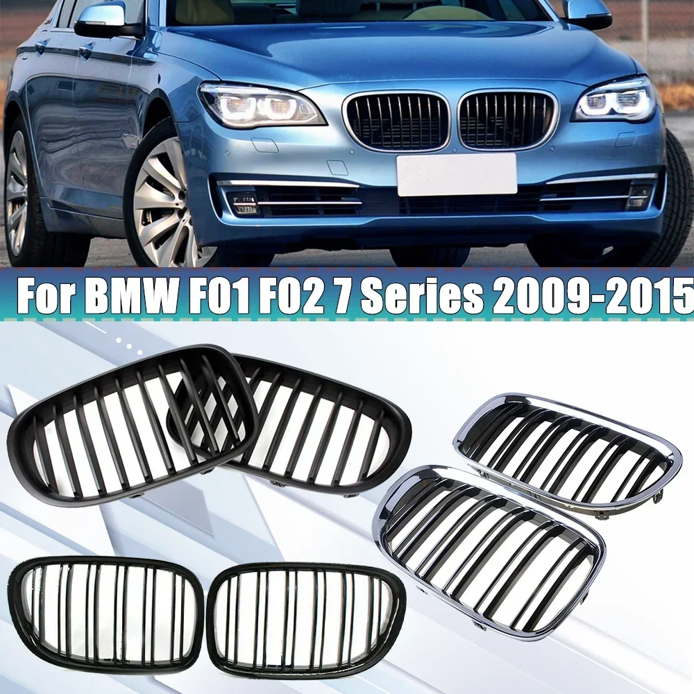 

Front Kidney Grille Glossy Black For BMW 7 Series F01 F02 740I 745I 750I 2009 2010 2011 2012 2013 2014 2015 Replacement Part