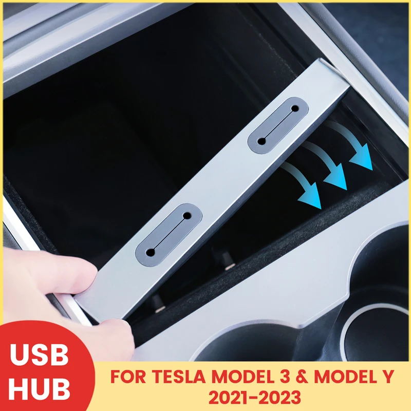 TomoStrong per Tesla Model 3 Model Y 2021 2022 2023 Docking Station adattatore Hub Shunt USB accessori Splitter alimentati